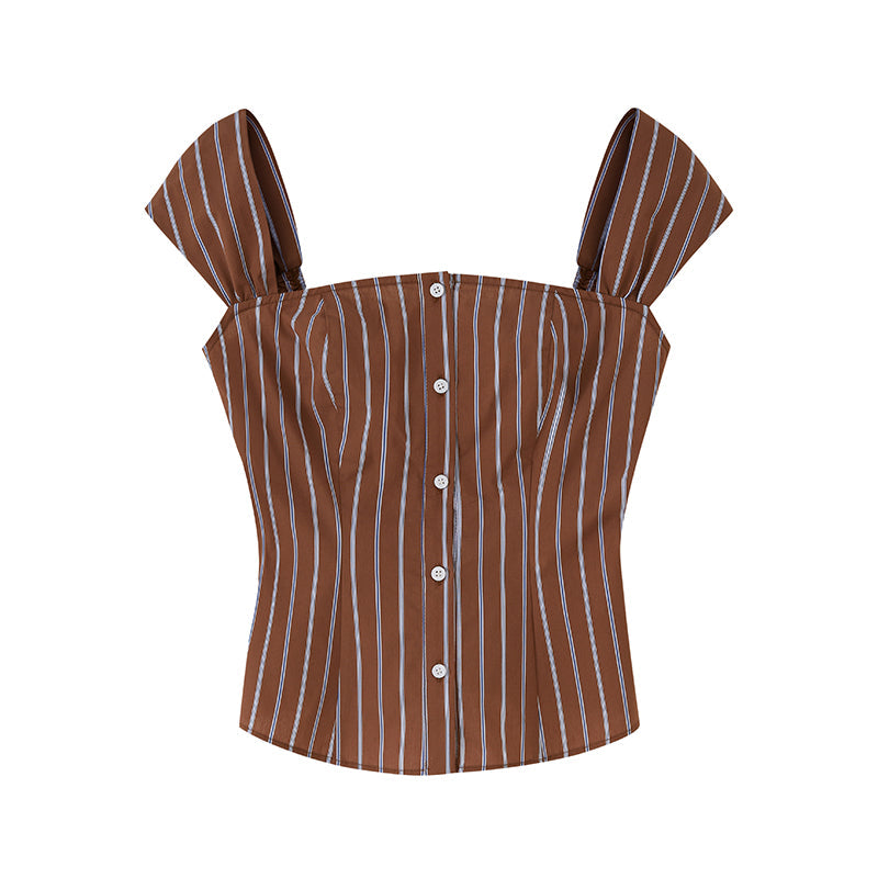 FLY-AWAY BUTTON-FRONT TOP & MINI SKORT