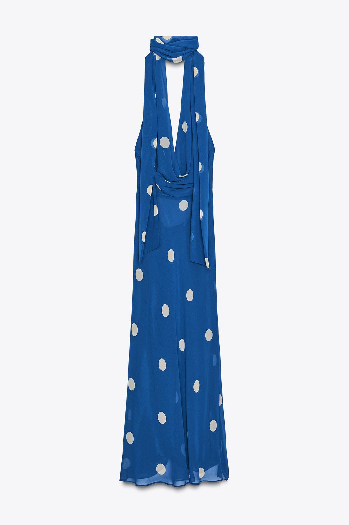 Printed Polka Dot Midi Dress