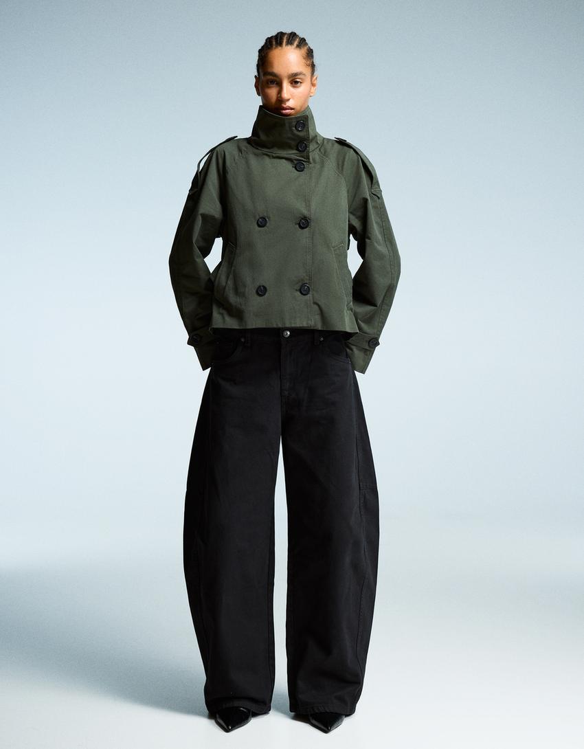 Short trench jacket