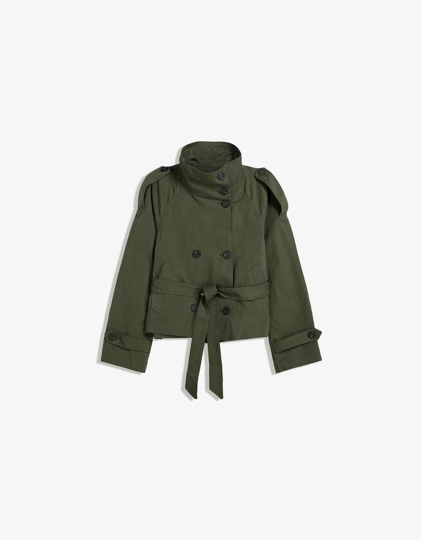 Short trench jacket
