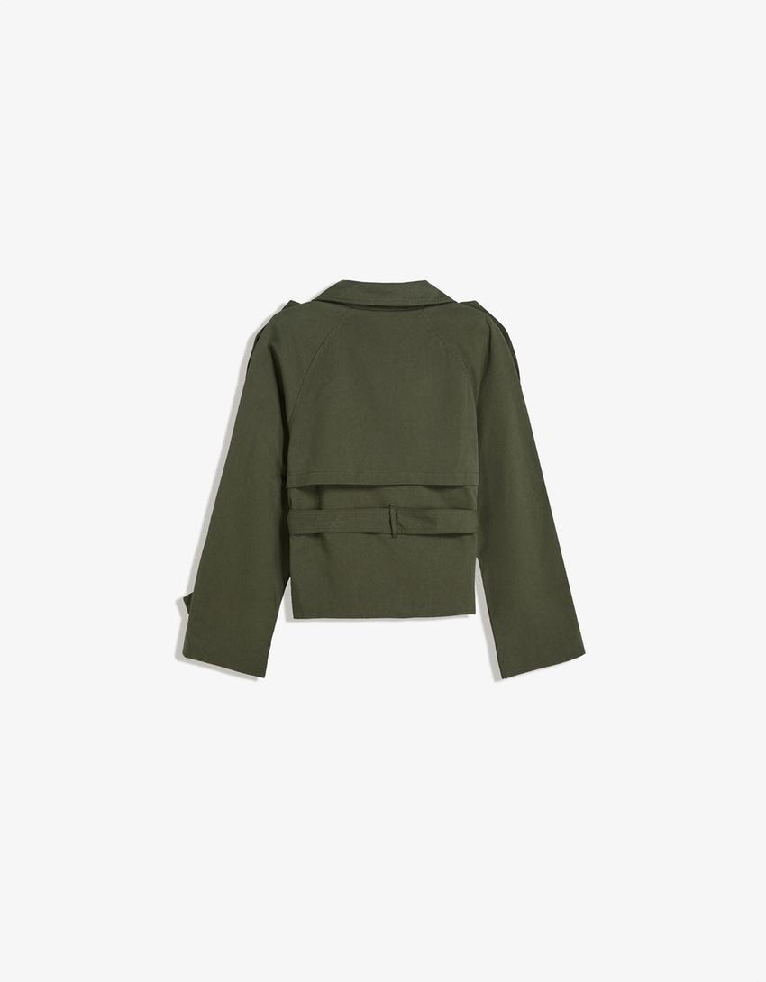 Short trench jacket
