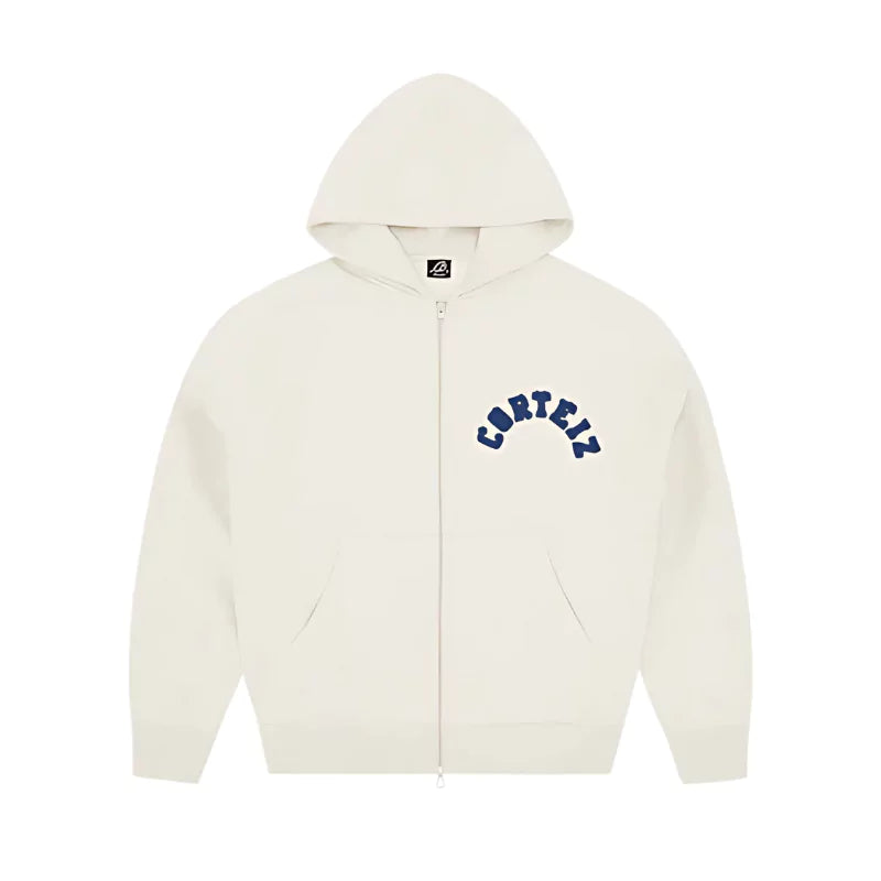 Corteiz Colly Arch Zip Hoodie Light Heather Gray