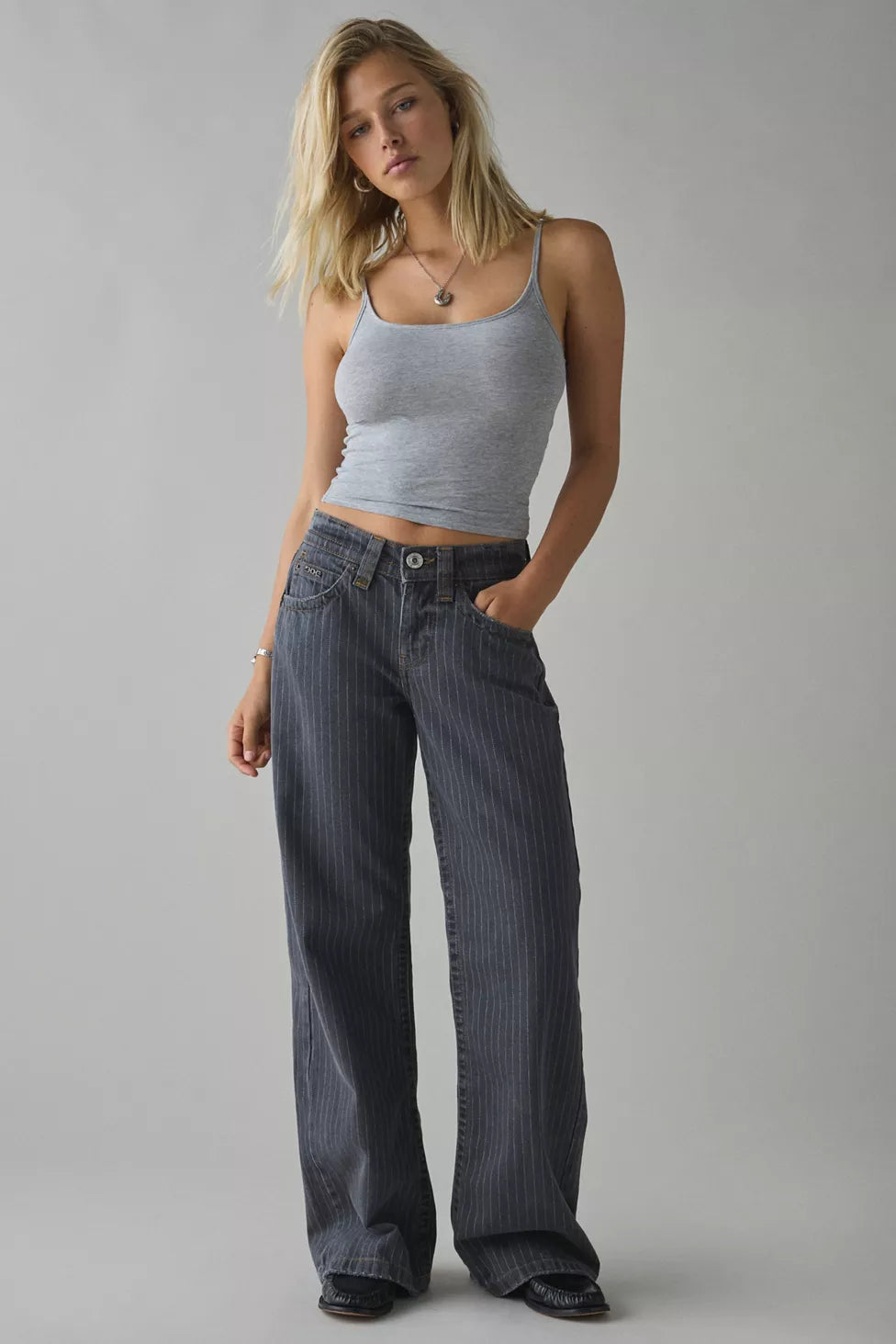 Kayla Printed Pinstripe Jeans