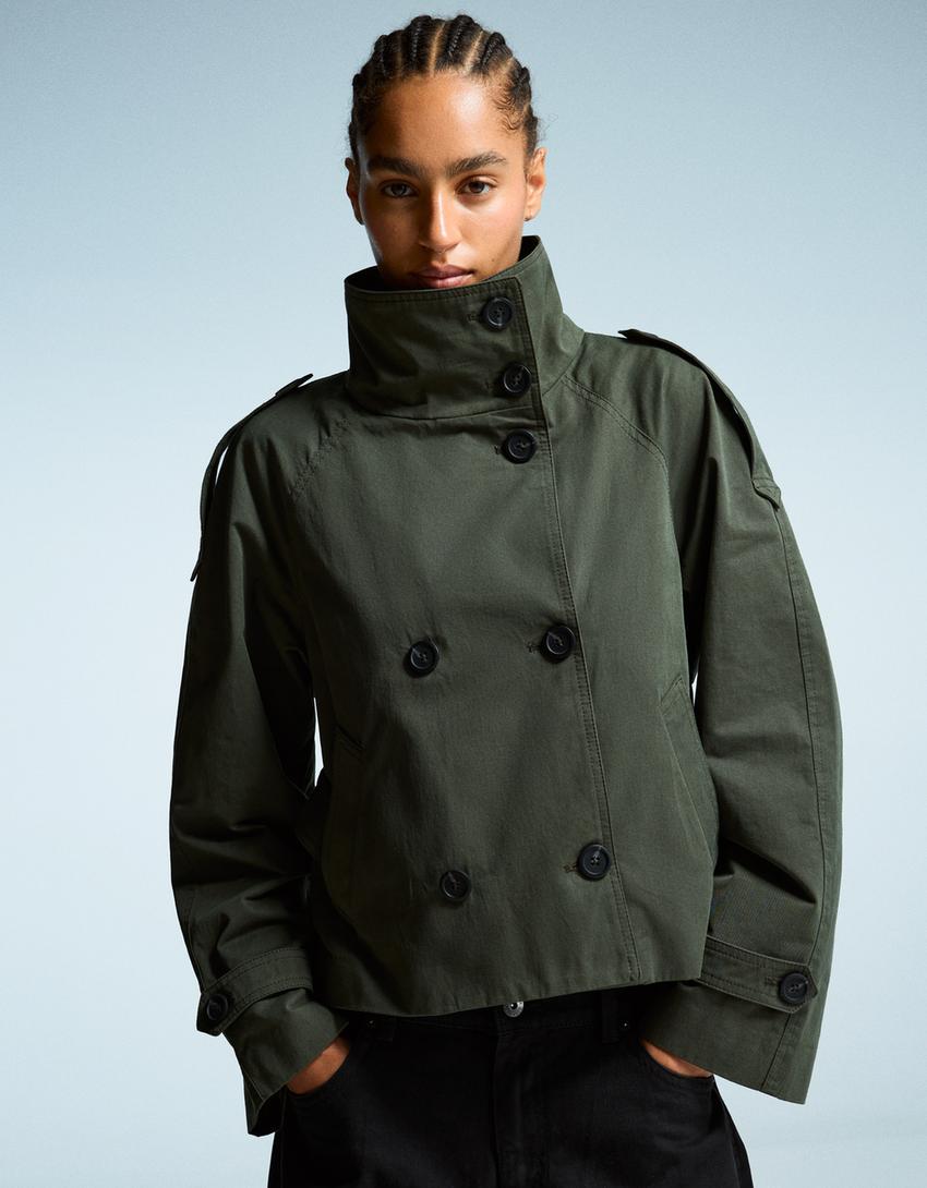 Short trench jacket