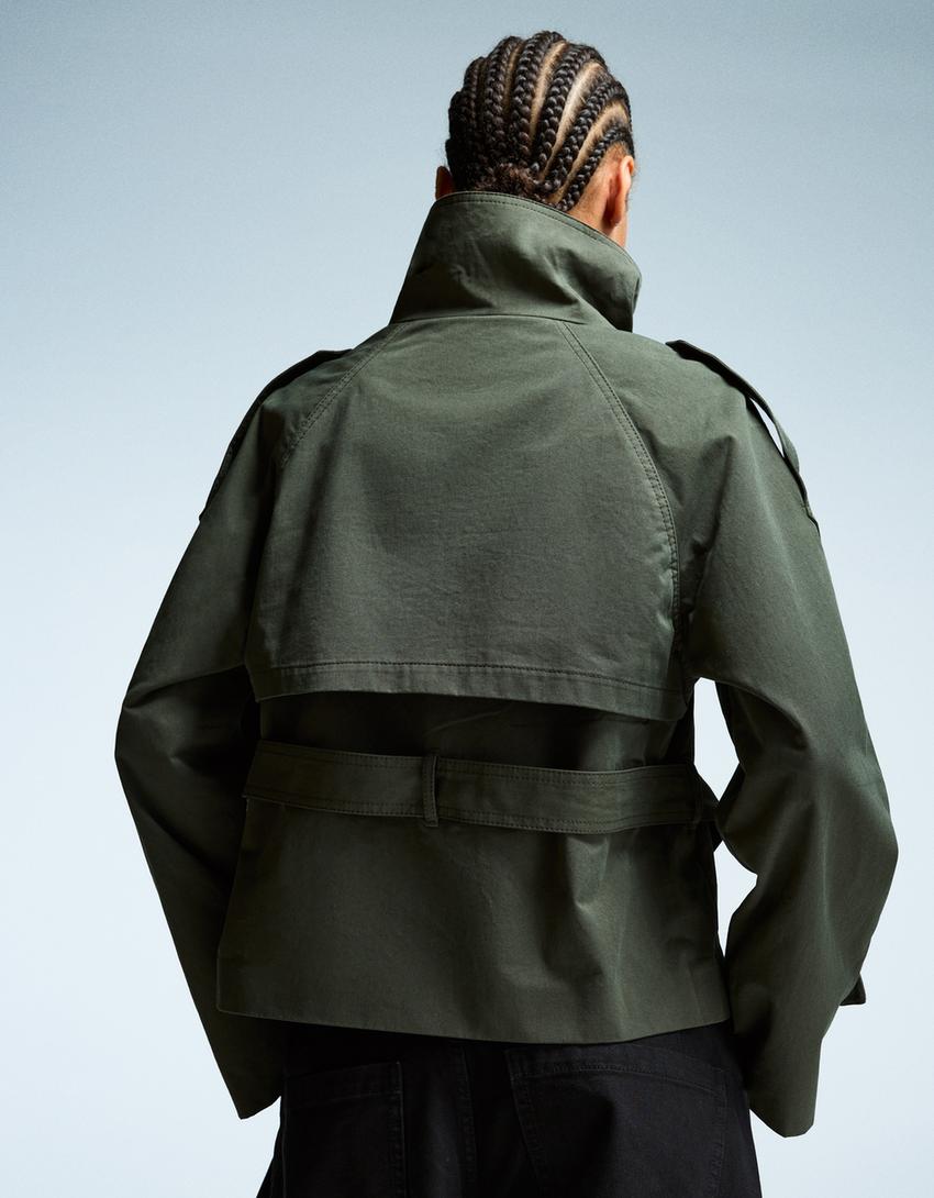 Short trench jacket